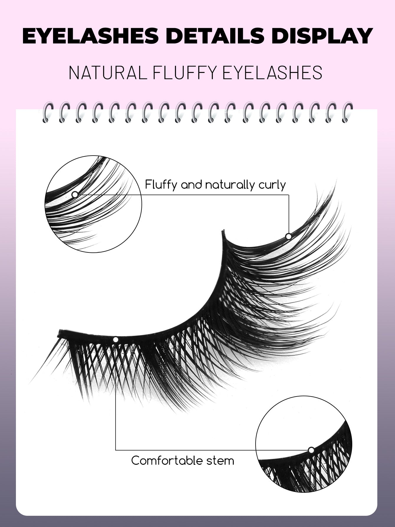 GROINNEYA 7 Pairs Cat Eye Natural False Eyelashes 3D Faux Mink Soft Anime Volumized Lashes Extensio