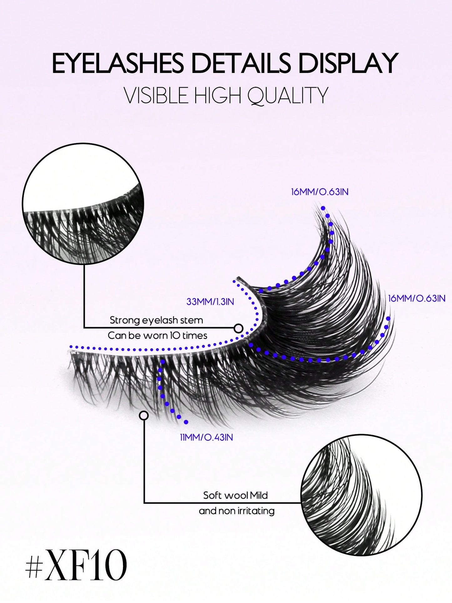 GROINNEYA 7 Pairs New Cat Eye False Eyelashes, Natural & Lengthening Transparent Band, Flared Ends, Elongate Eye Shape, Faux Mink Lashes, Makeup Use (XF10) Strip Eyelashes, Lashes, False Lashes, Fake Lashes