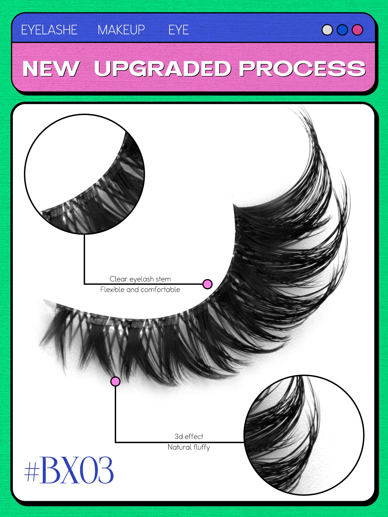 GROINNEYA 5 Pairs Cat Eye False Eyelashes, Transparent Band Faux Mink Lashes, Natural Look Fake Eyelashes, Eyelash Extension Makeup (BX03) Strip Lashes, False Eyelashes, Eyelashes, Fake Lashes
